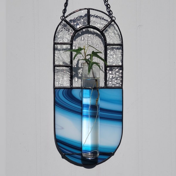 Plant Propagation Holder Stained Glass Suncatcher