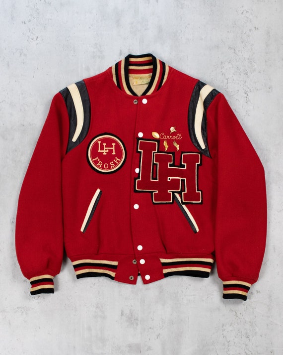 Vintage chenille patch-Letterman BJ