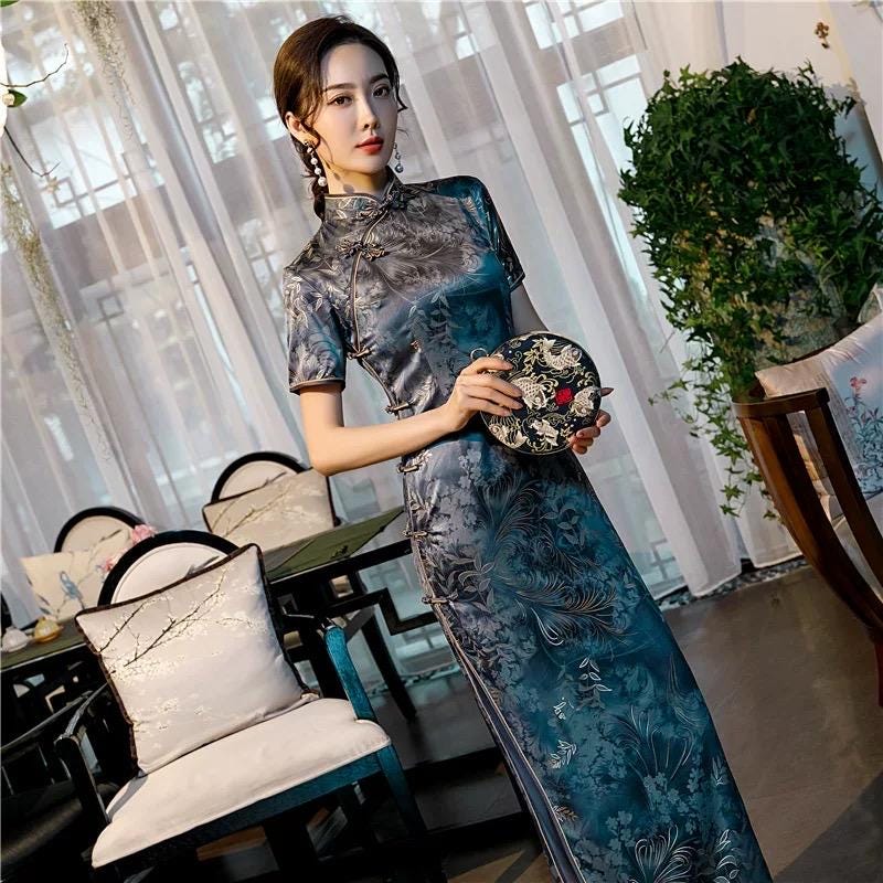 asia evening dress product info and reviews Alex Evenings Women's Sequined Soutache Mermaid Gown - Blue main image 0
