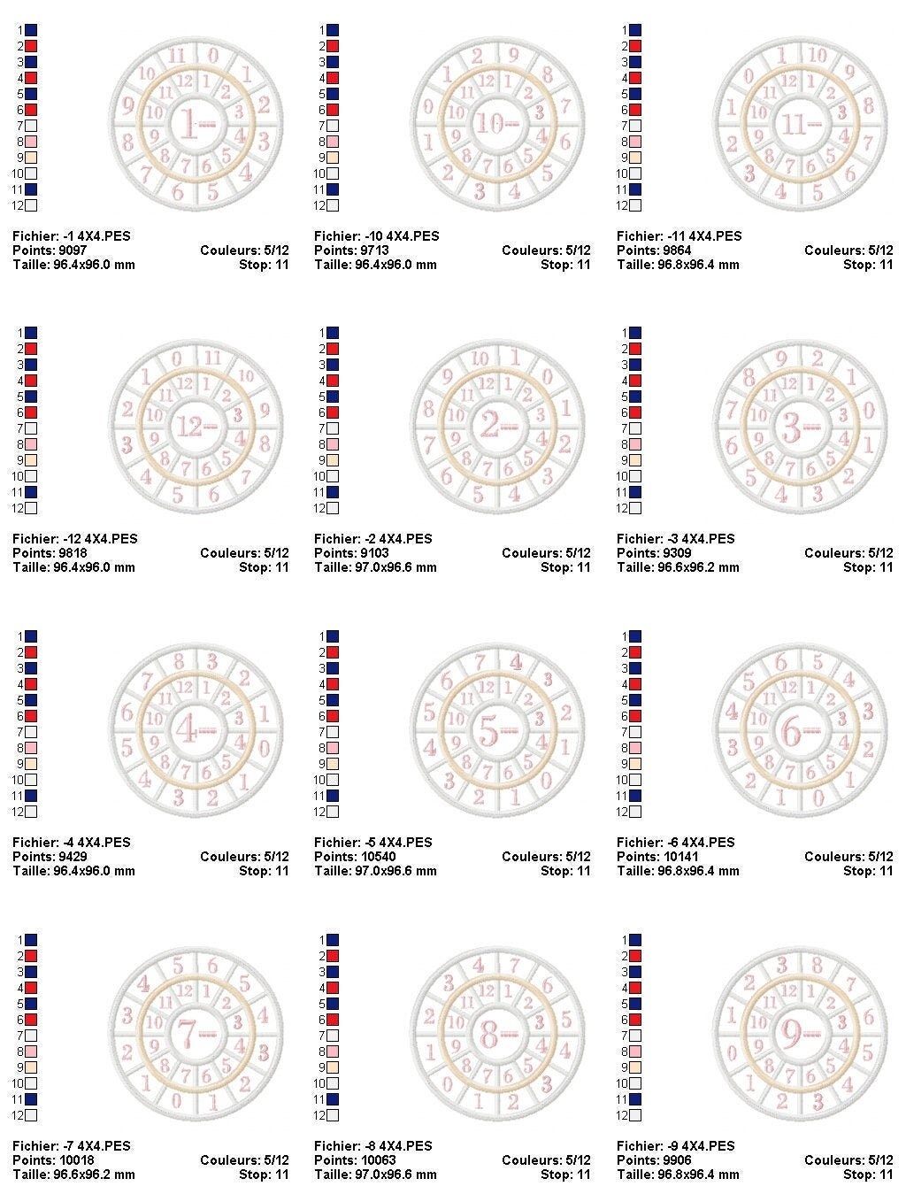 Minus table wheel maths in the hoop embroidery design from 1  etsy