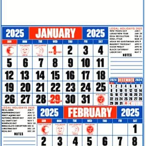 COMMERCIAL CALENDAR 2025