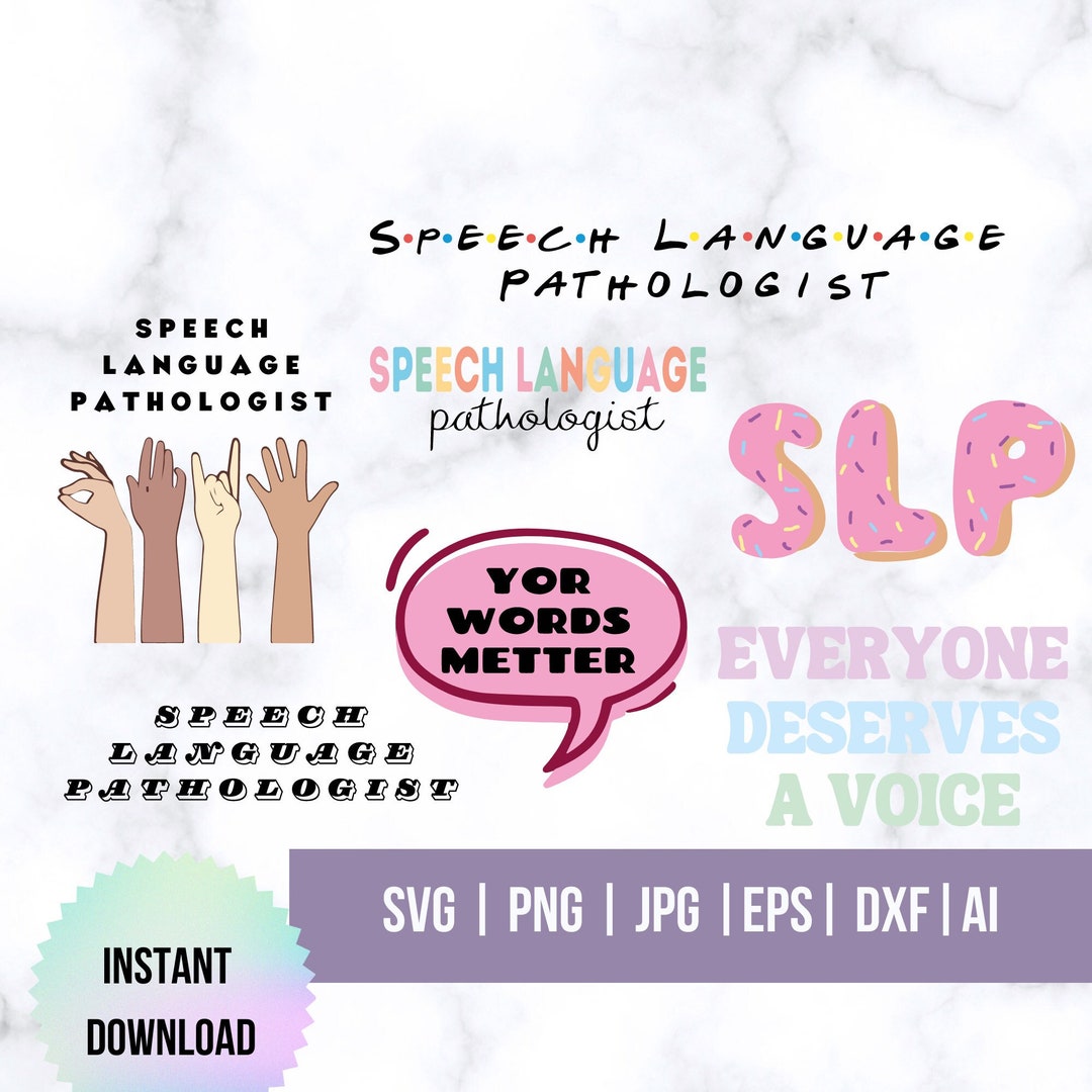 Speech Therapy Svg, Speech Language Pathologist Svg, SLP Print, Speech