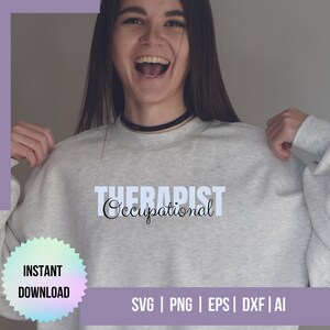 Arbetsterapeut SVG | Arbetsterapi SVG | OT-liv | Cricut- och silhuettfiler | Utskrivbar väggkonst, T-shirt, muggdesign bild 2