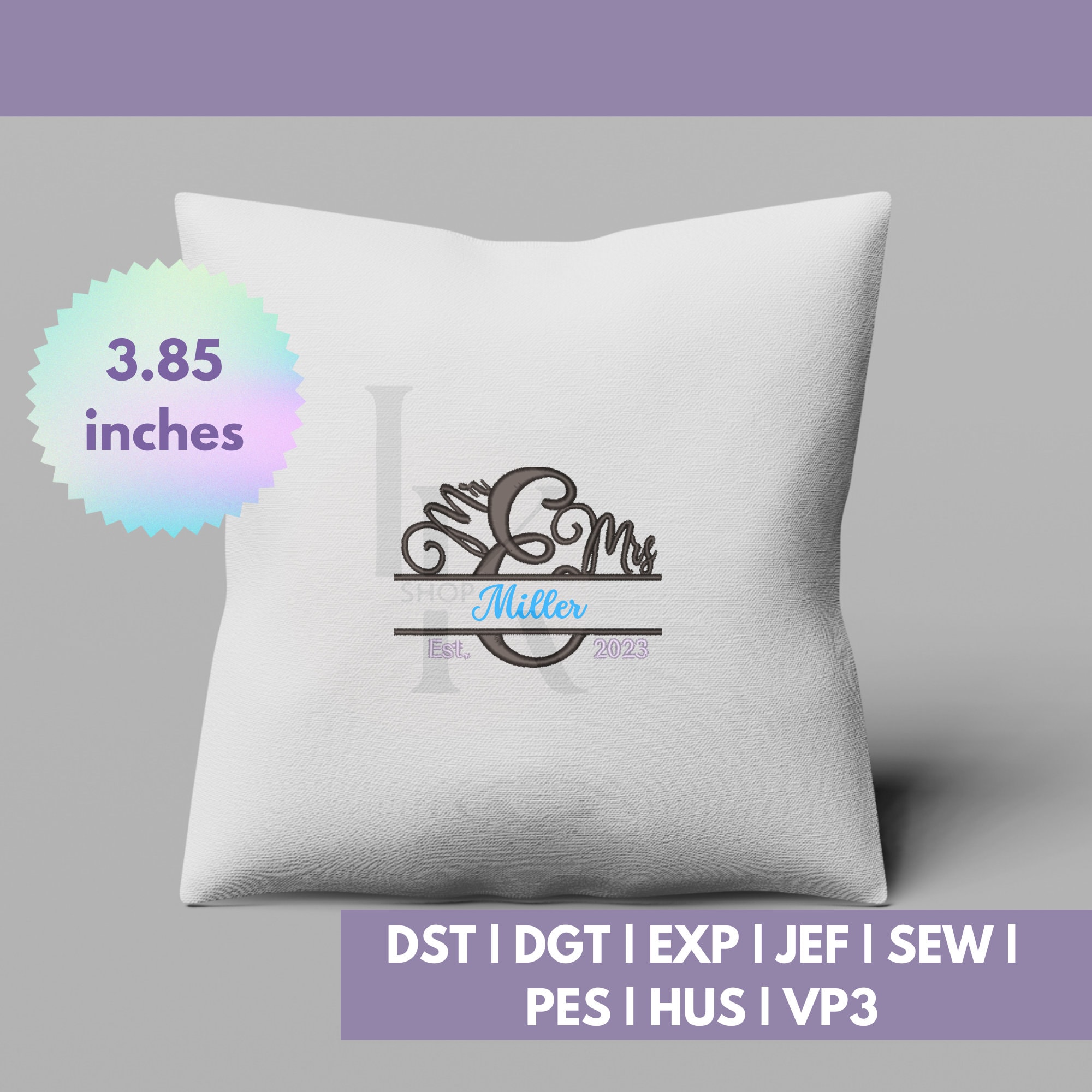 Mr & Mrs Split Machine Embroidery Design Family Embroidery Etsy