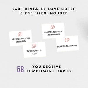 Printable Love Notes Love Note Cards Mini Love Messages - Etsy