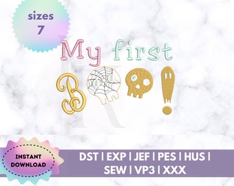 My First Halloween Machine Embroidery Design Pes files Instant download Baby gift