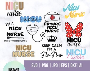 NICU Nurse svg, Neonatal Intensive Care Unit svg, Neonatal ICU Nurse svg, Retro Nicu svg, Tiny Human Nurse svg, eps, png, Files For Cricut