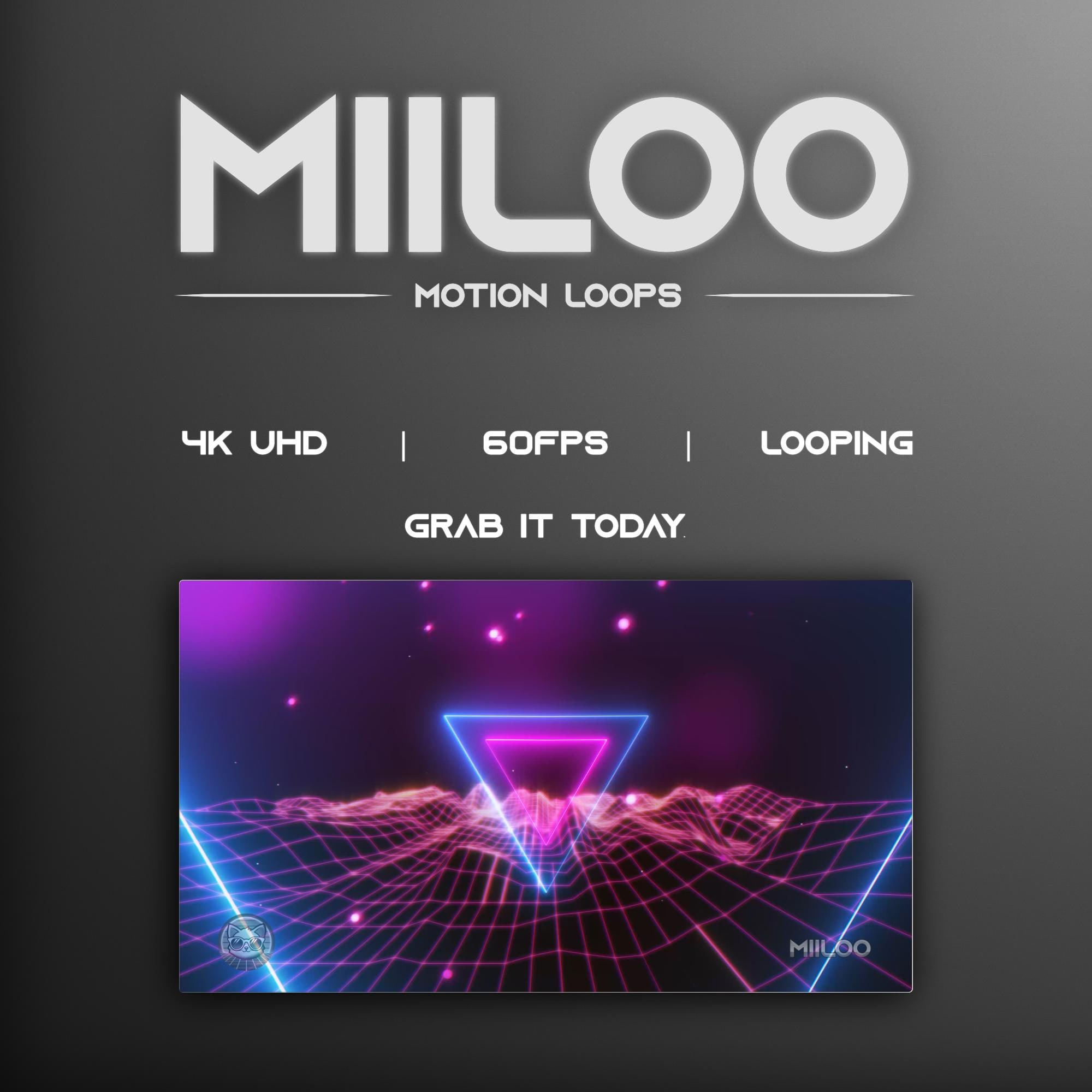 Neon Triangle and Grid Motion Background – Retro Synthwave Animation - Etsy