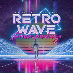 Bring The Cool Back: Retrowave 80’s 90’s Themed Twitch Stream Package With Easy Setup Included For OBS and StreamLabs