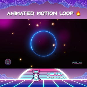 Minimal Neon Circle Motion Background – Futuristic Glow Design
