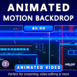 Cyberpunk glitch HUD bewegende achtergrond: 4K naadloze loop (digitale download)