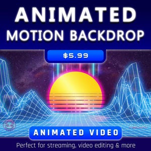 Neon Grid Valley Synthwave Motion Background – Loop di animazione fantascientifica 4K