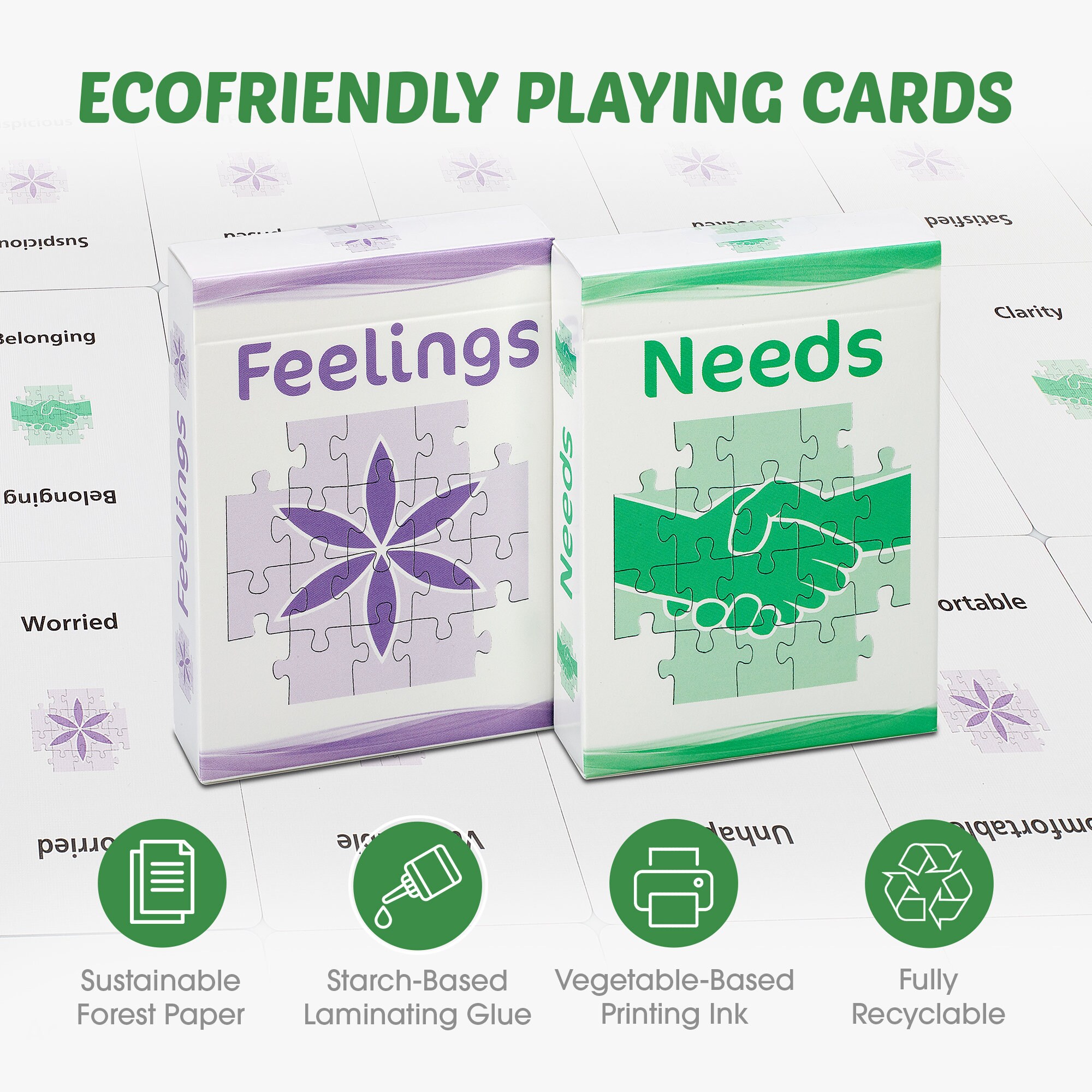 NVC non Violent Communication Flash Cards to Express Empathy by Acknowledging Feelings and