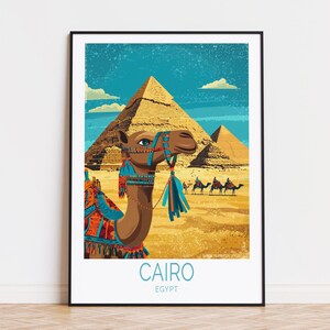 Cairo Egypt Travel Poster, Egypt Wall Art, Cairo Print, Personalised Travel Poster, Home Decor, Birthday Present, Wedding Gifts