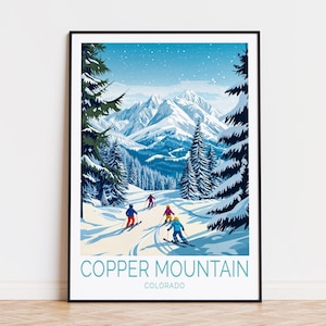 Copper Mountain Reise Poster, Colorado Wand Kunst, Copper Mountain Druck, Custom Travel Poster, Geburtstagsgeschenke, Wohnkultur
