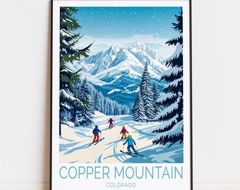 Copper Mountain Travel Poster, Colorado Wall Art, Copper Mountain Print, CustomTravel Poster, Birthday Gifts, Home Decor