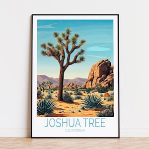 Joshua Tree California Travel Poster, Joshua Tree National Park Prints, National Park Poster, Home Decor, Birthday Present