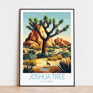 Joshua Tree Nationalpark Reiseplakat, Kalifornien Joshua Tree Drucke, kundenspezifisches Reiseplakat, Geburtstagsgeschenk, Hochzeitsgeschenke