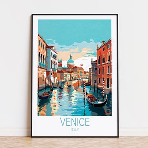 Venice Travel Poster, Italy Wall Art, Venice Italy  Print, Personalised Travel Poster, Wedding Present, Housewarming Gifts
