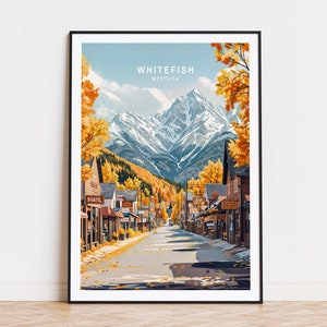 Fellimitat Reise Poster, Montana Wandkunst, Fellimitat Montana Druck, Geburtstagsgeschenke, Reise Home Decor, Hochzeitsgeschenk