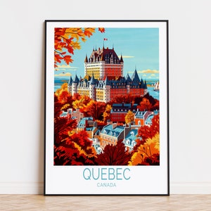 Québec Canada Travel Poster, Canada Wall Art, Québec Print, Birthday Gifts, Home Decor, Custom Travel Poster, Wedding Present