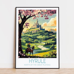 Hyrule Reiseplakat, nördlich des großen Plateaus, Schreine von Hyrule, Geburtstagsgeschenke, Reisedekoration
