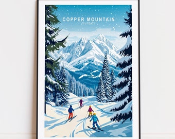 Copper Mountain Travel Poster, Colorado Wall Art, Copper Mountain Print, Personalised Gifts, Birthday Present, Home Decor