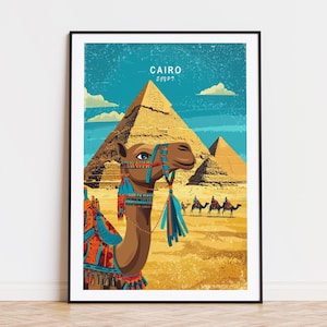 Cairo Egypt Travel Poster, Cairo Print, Egypt Wall Art, Custom Travel Poster, Home Decor, Birthday Present, Minimalist Cityscape
