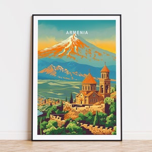 Armenia Travel Poster, Armenia Print, Asia Wall Art Decor, Wedding Gifts, Birthday Present, Personalised Travel poster