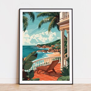Goa India Poster, Indien Wandkunst, Goa India Print, Geburtstagsgeschenk, Wohnkultur, personalisierte Reiseplakat, Hochzeitsgeschenke