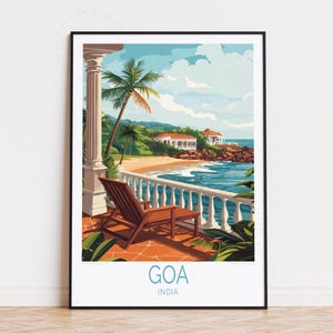 Goa India Poster, Indien Wandkunst, Goa India Coast Print, Hochzeitsgeschenk, personalisiertes Reiseposter, Geburtstagsgeschenk, Home Decor
