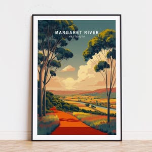 Margaret River Australien Reiseposter, Australien Wandkunst, Margaret River Druck, Geburtstagsgeschenk, Wohnkultur, Hochzeitsgeschenke