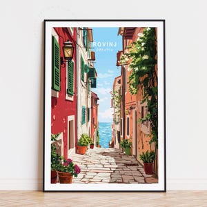 Rovinj Croatia Travel Poster, Croatia Wall Art, Rovinj Print, Travel Home Decor, Birthday Gifts, Minimalist Travel Poster
