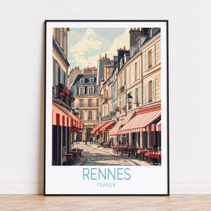 Rennes France Travel Poster, France Wall Art, Rennes Print, Home Decor, Personalised Travel Poster, Birthday Gifts