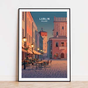 Lublin Poland Travel Poster, Poland Wall Art, Lublin Print, Minimalist Travel Poster, Birthday Gifts, Wedding Present, Home Decor