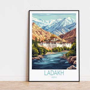Ladakh India Travel Poster, India Wall Art, Ladakh Print, Personalised Travel Poster, Travel Home Decor, Birthday Present