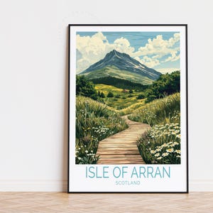 Isle of Arran Schottland Reise Poster, Schottland Wandkunst, Isle of Arran Druck, individuelles Reiseplakat, Wohnkultur, Geburtstagsgeschenke