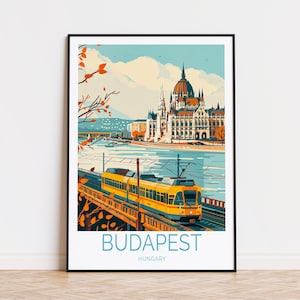 Budapest Travel Poster, Hungary Wall Art, Budapest Print, Personalised Travel Poster, Birthday Gifts, Home Decor