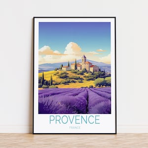 Provence Travel Print, France Provence Wall Art, France City Poster, Personalised Gifts, Birthday Gifts, Wedding Gifts
