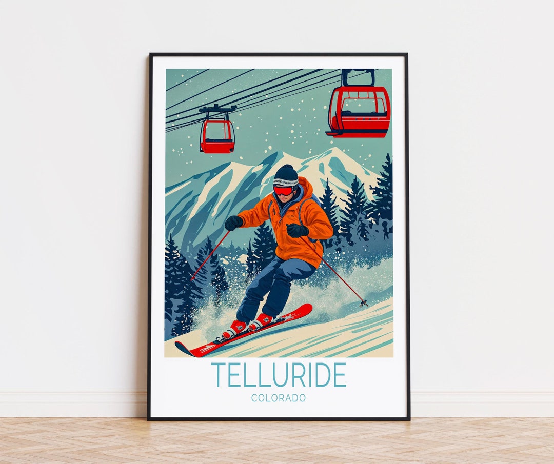 Telluride Travel Poster, Colorado Wall Art, Telluride Print, Birthday ...