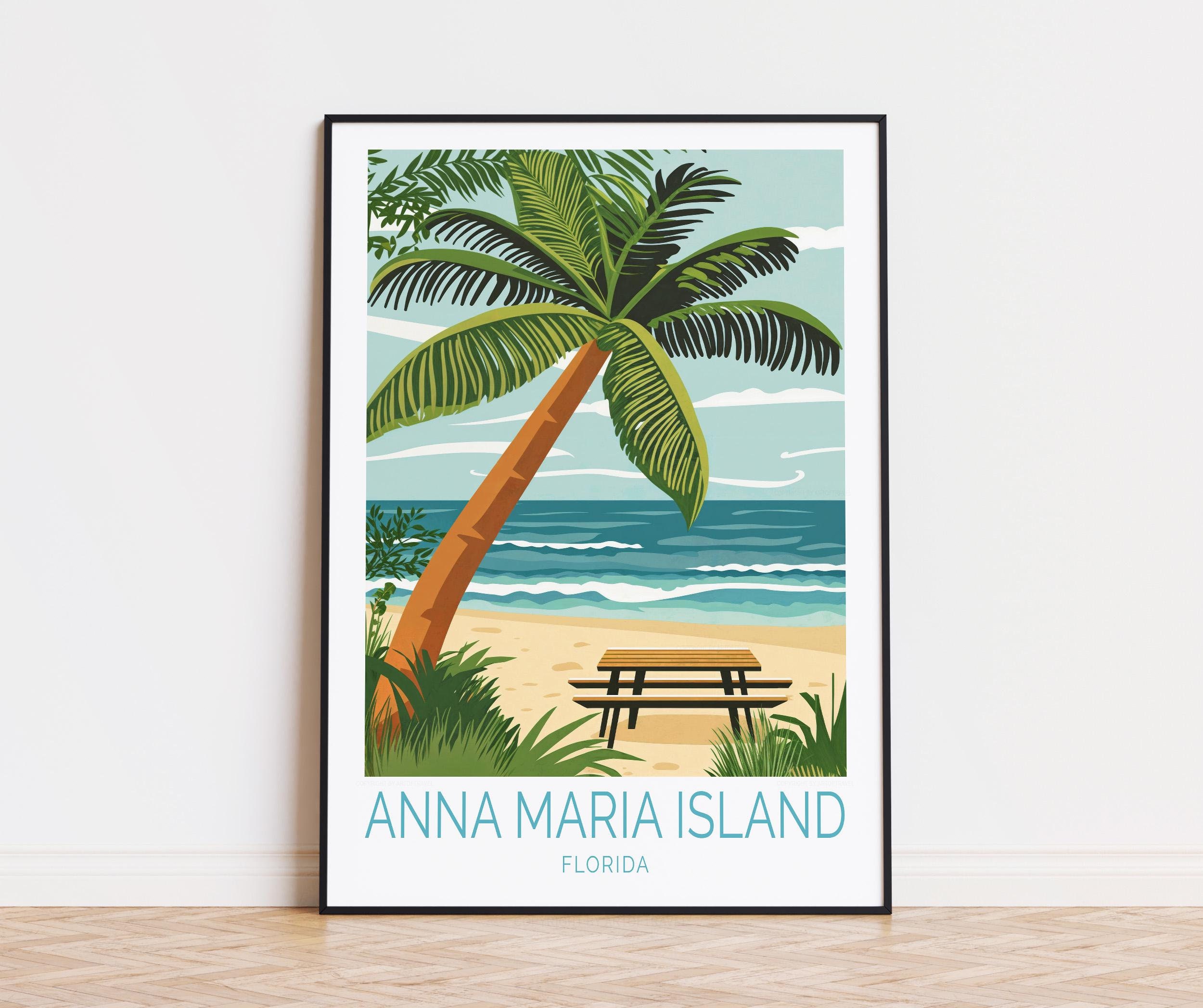マリーミキ　全日空沖縄　プリンプリン・プリンセス B0巨大ポスター　81年ANA Anna Maria Island Travel Poster, Florida Wall Art, Anna Maria