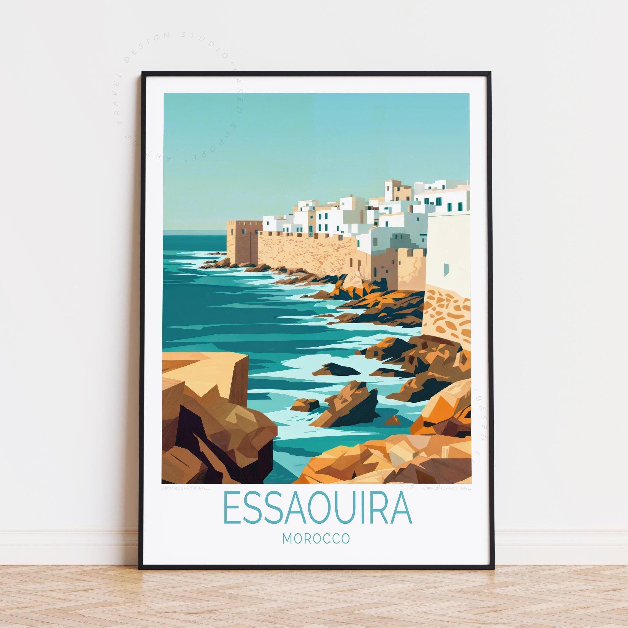 MOROBOR Lot De 6 Affiches Art Voyage Esthétiques Sur Toile - Décoration Murale Minimaliste Colorée, Impressions Sans Cadre 20,3 X 25,4 Cm