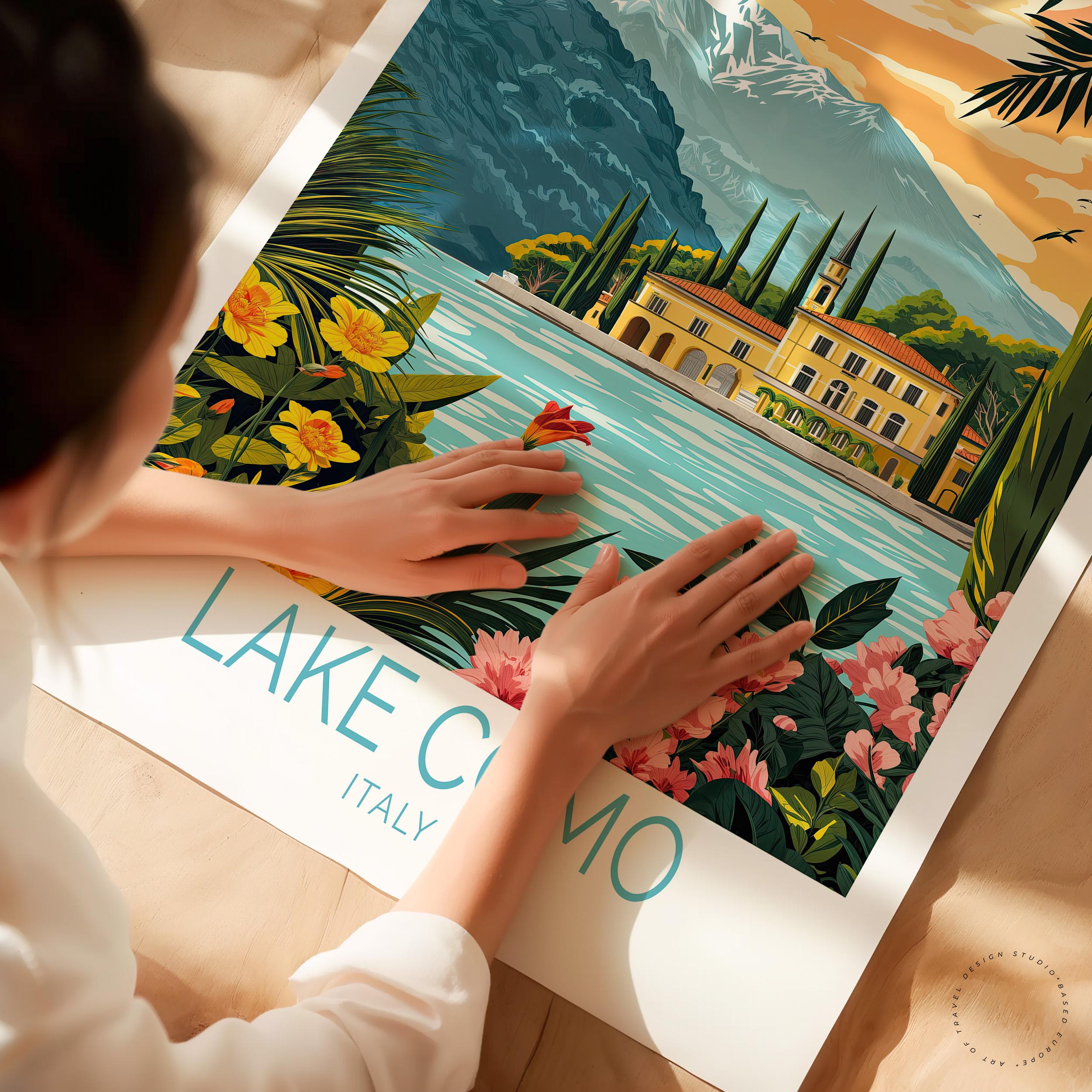lake como italy travel poster art print (digital... Lake Como Travel Poster, Italy Wall Art, Lake Como Print, Home Decor ...