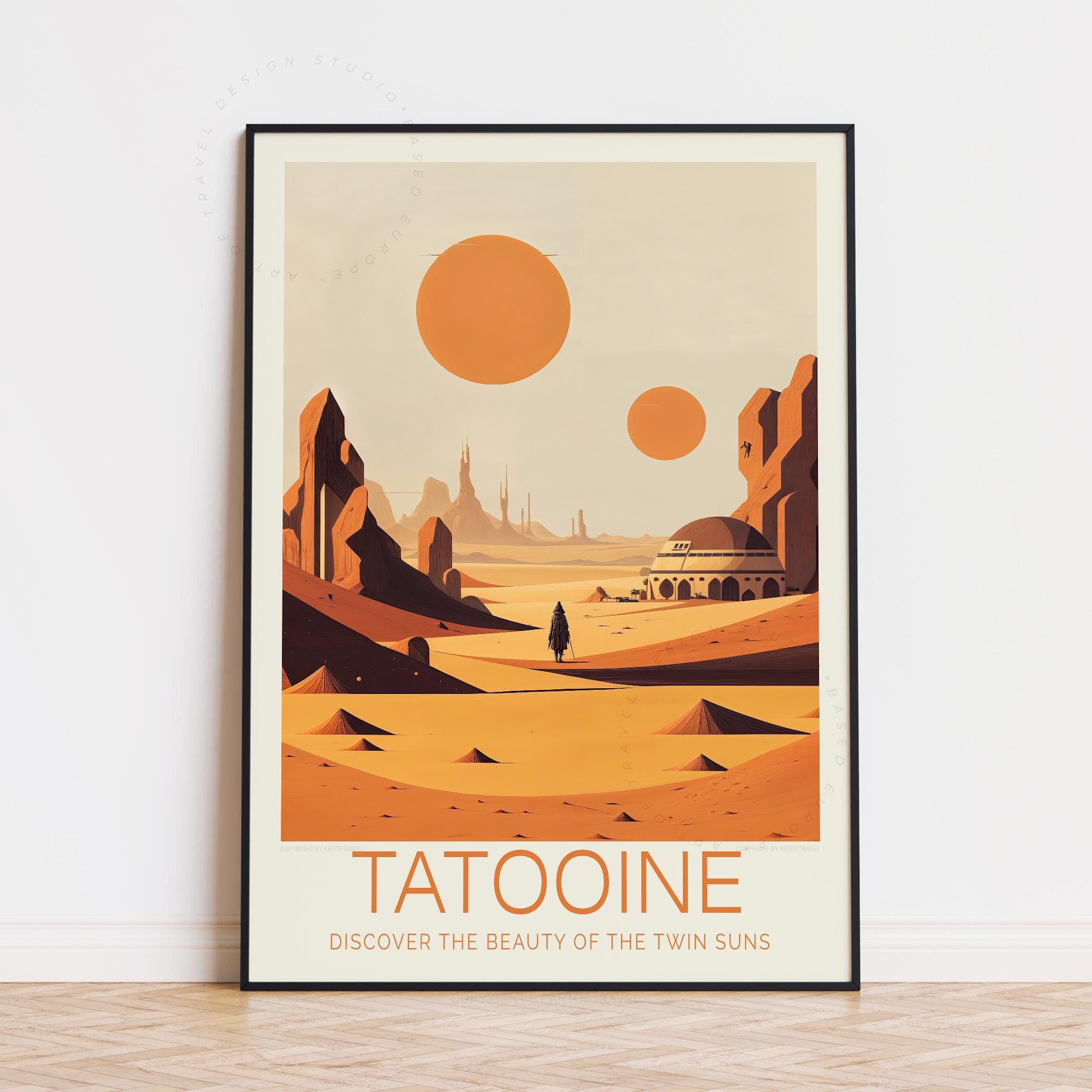 Star Wars, Tatooine Travel Poster, Star Wars Print, Tatooine Two