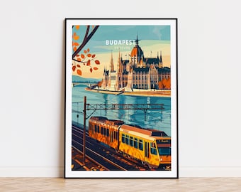 Budapest Hungary Travel Print, Hungary Wall Art, Budapest Poster, Travel Home Decor, Personalised Gifts, Wedding Gift