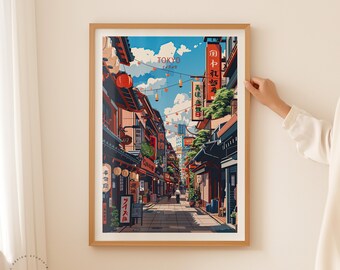 Tokyo Japan Print, Japan Tokyo Wall Art, Japanese City Decor