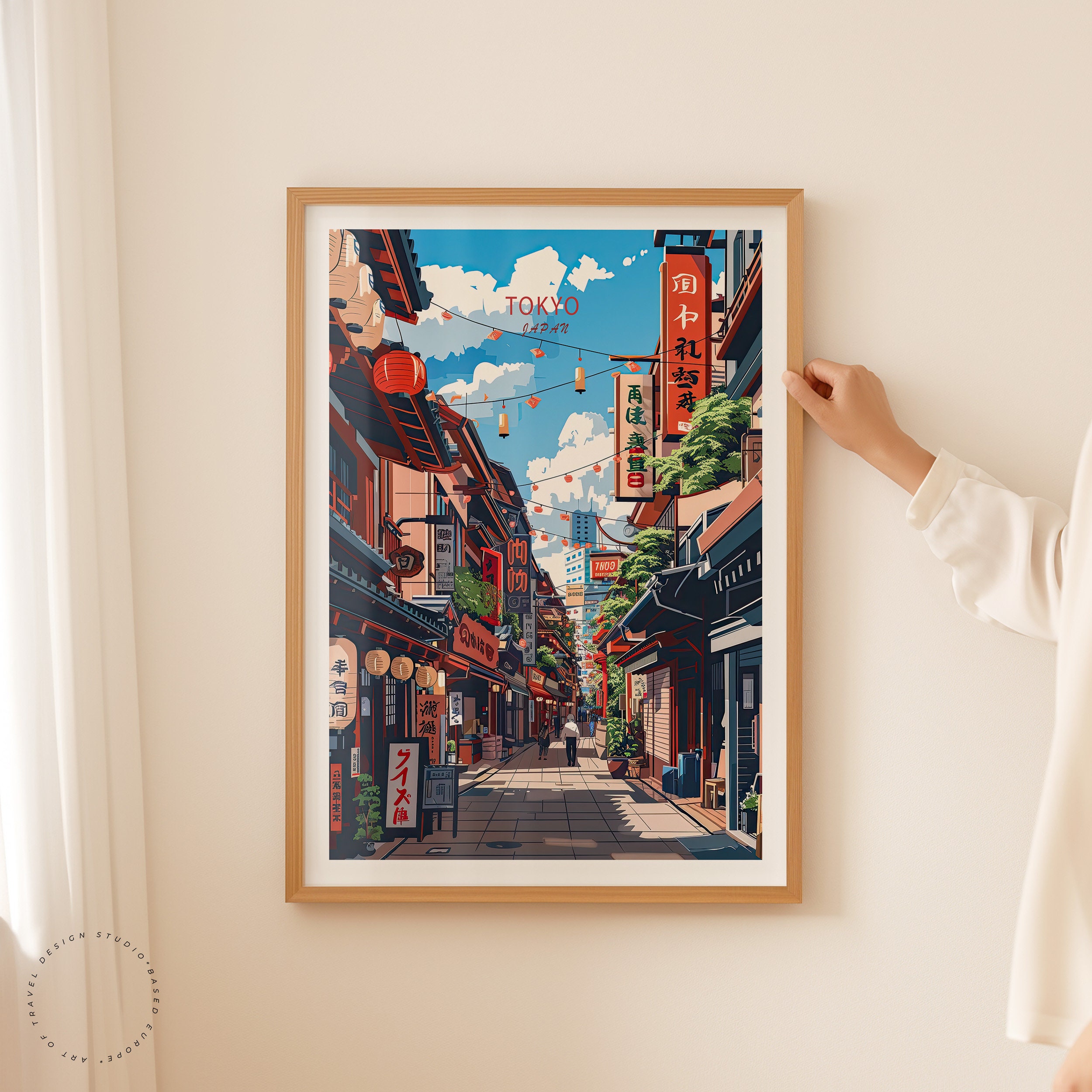 Tokyo Japan Print, Japan Tokyo Wall Art, Japanese City Decor