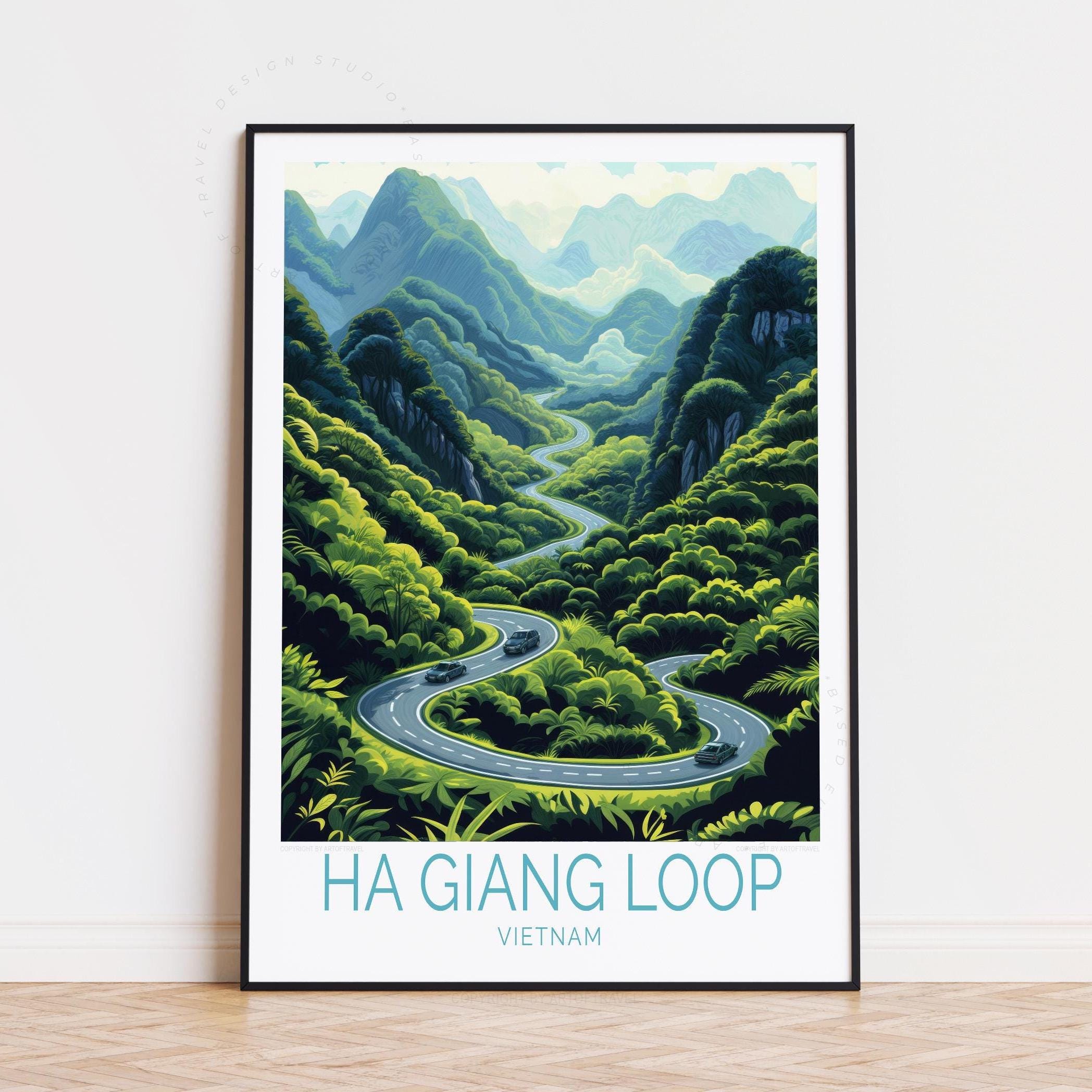 Ha Giang Loop Vietnam Travel Poster, Vietnam Wall Art, Ha Giang Loop ...