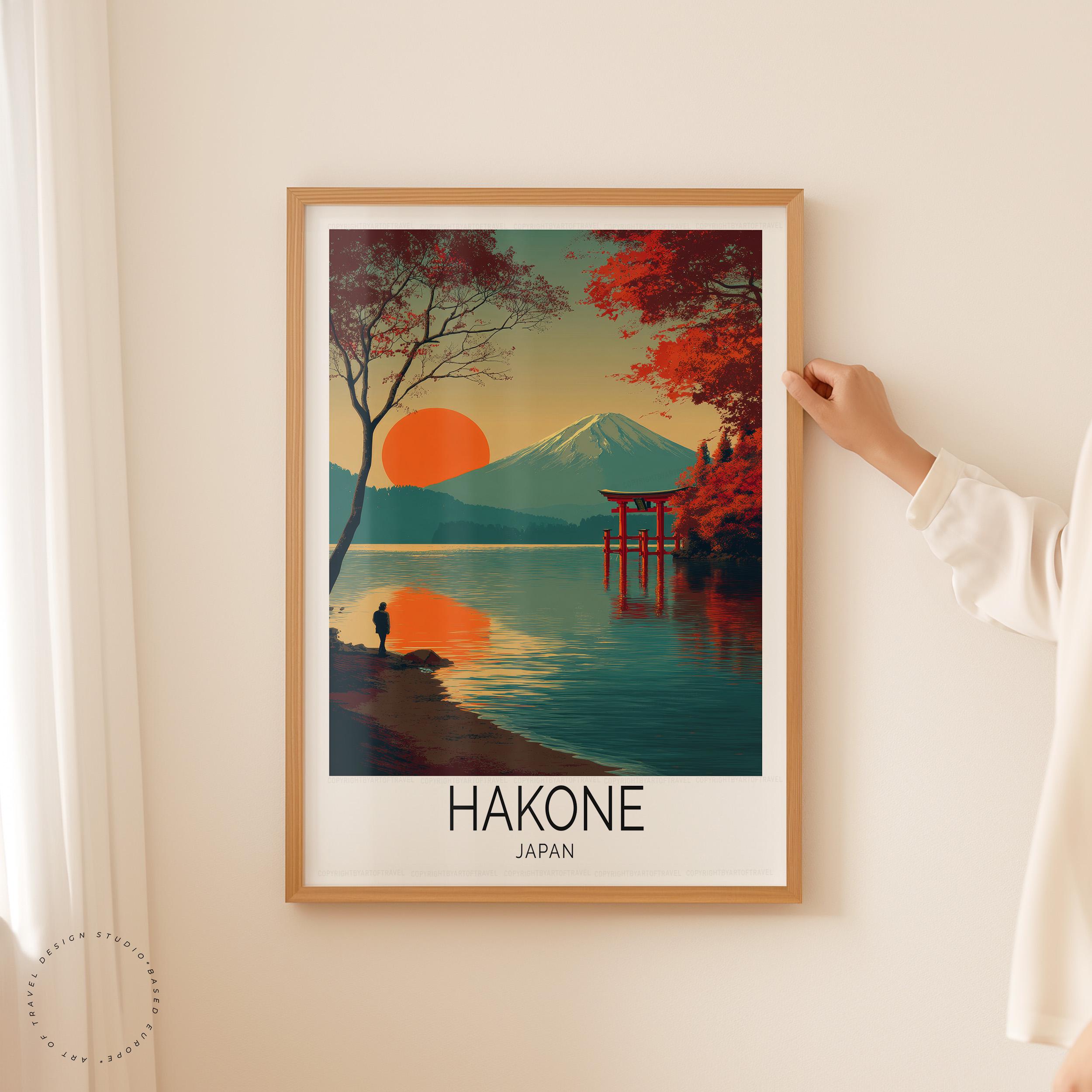 Hakone Japan Poster – Mount Fuji Sunrise, Japanese Lake Art - Etsy