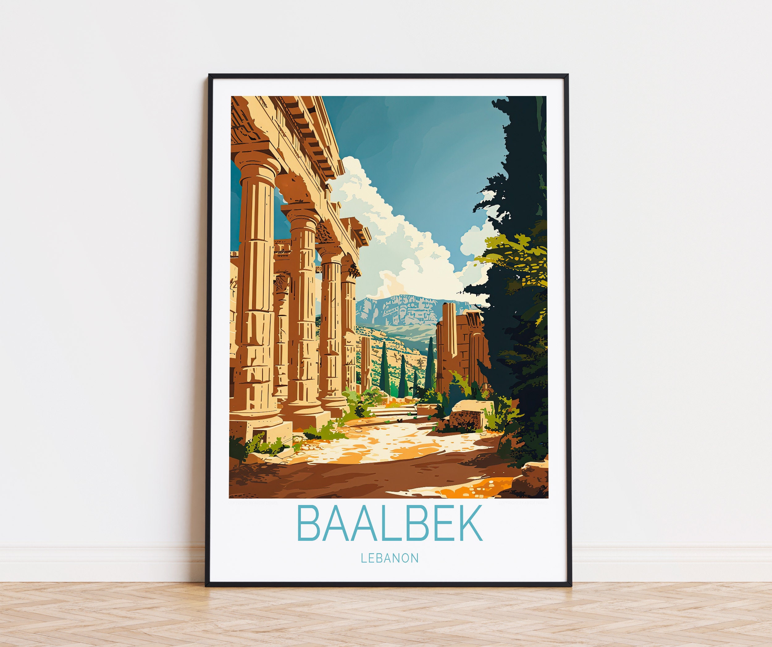 Baalbek Travel Print, Lebanon Baalbek Travel Wall Art, Baalbek Temple ...